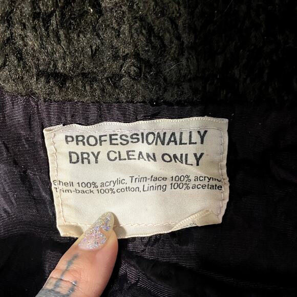 Fingerhut Fashions Faux Fur Mob Wife Witchy Whimsigoth Luxury Black Trench Coat - Picture 15 of 16